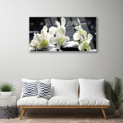 Stiklo paveikslas Gėlių orchidėjų augalas