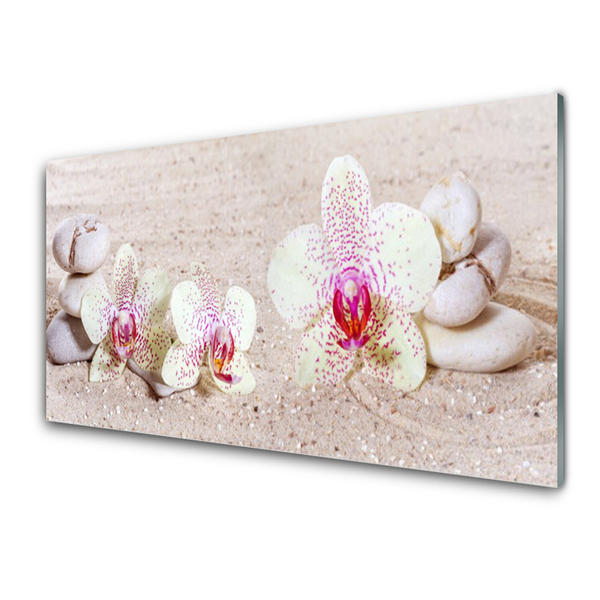 Stiklo paveikslas Orchidėjų smėlis