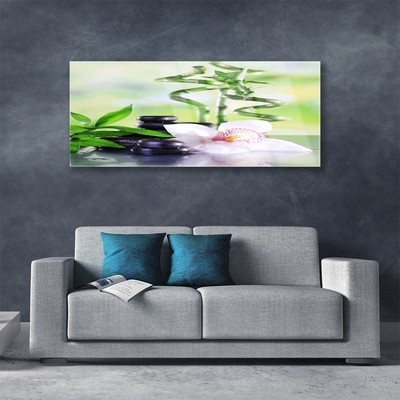 Stiklo paveikslas Orchid Bamboo Zen Spa