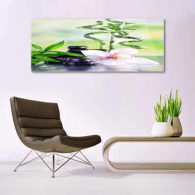 Stiklo paveikslas Orchid Bamboo Zen Spa