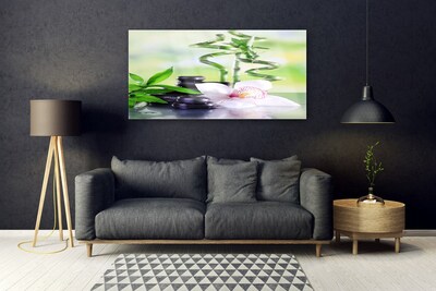 Stiklo paveikslas Orchid Bamboo Zen Spa