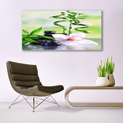 Stiklo paveikslas Orchid Bamboo Zen Spa