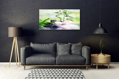 Stiklo paveikslas Orchid Bamboo Zen Spa