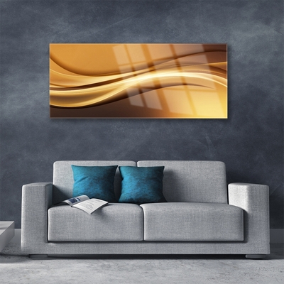 Stiklo paveikslas Abstract Waves Menas Menas