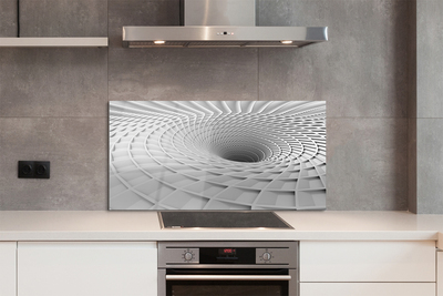 Virtuvės sienos plokštė Geometrinis 3D piltuvas