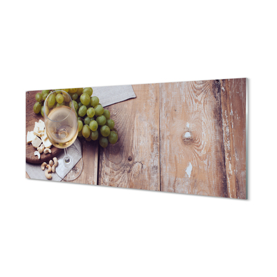 Virtuvės sienos plokštė Stiklinė vynuogių riešutų