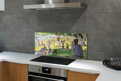 Virtuvės sienos plokštė Sekmadienio popietę Grande Jatte saloje – Georges Seurat