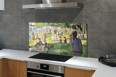 Virtuvės sienos plokštė Sekmadienio popietę Grande Jatte saloje – Georges Seurat