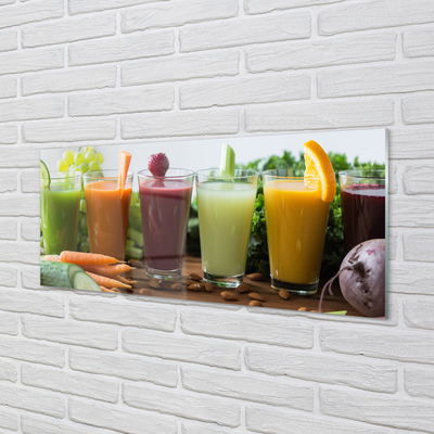Virtuvės sieninės plokštė Daržovių vaisių kokteiliai