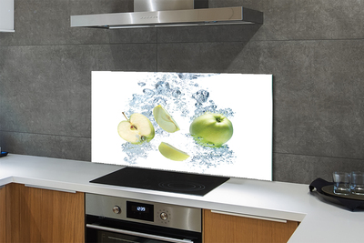 Virtuvės sieninės plokštė Vanduo, supjaustytas obuolys