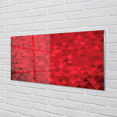 Virtuvės sienos plokštė Raudonų trikampių raštas