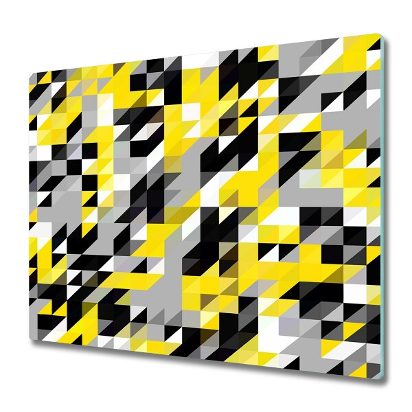 Stiklinė pjaustymo lentelė Geometrinis fonas
