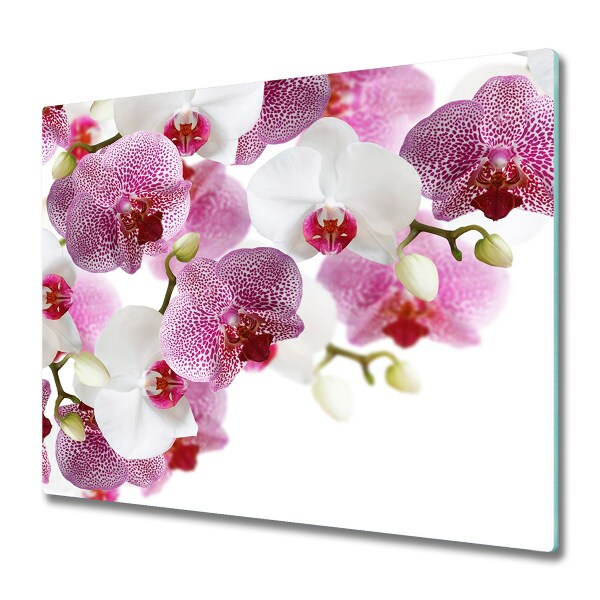 Stiklinė virtuvės lenta Orchidėja