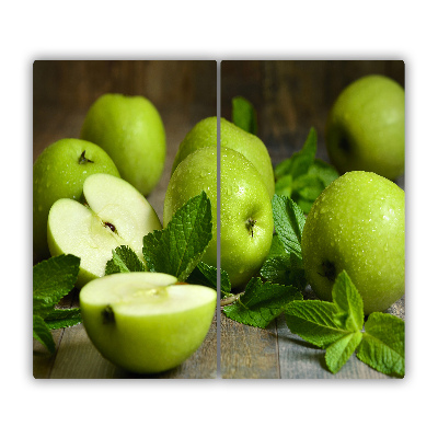 Stiklinė pjaustymo lentelė Žalieji obuoliai