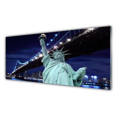 Akriliniai paveikslas Laisvės tilto statula