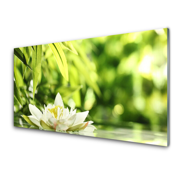 Akrilo stiklo paveikslas Gėlių lapai