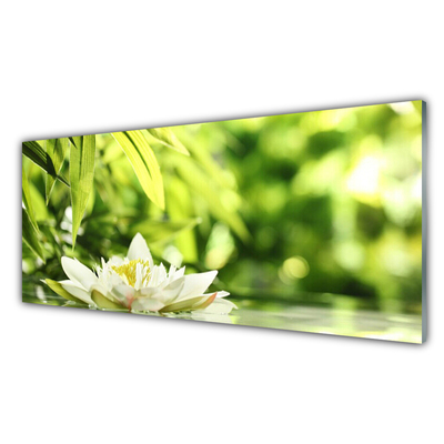 Akrilo stiklo paveikslas Gėlių lapai
