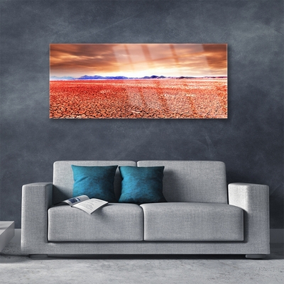Akrilo stiklo paveikslas Dykumos kraštovaizdžio smėlis