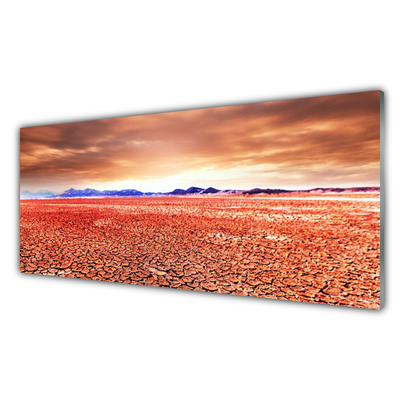 Akrilo stiklo paveikslas Dykumos kraštovaizdžio smėlis