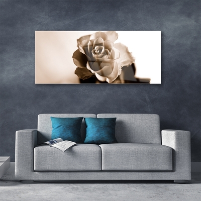 Akrilo stiklo paveikslas Rožių gėlių augalas