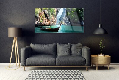 Akriliniai paveikslas Boat Lake Rocks kraštovaizdis
