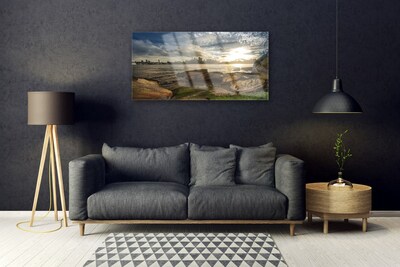 Akriliniai paveikslas Jūros miesto peizažas