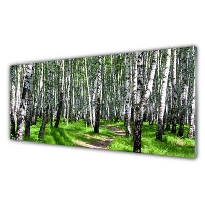 Paveikslas ant akrilinio stiklo Medžiai Žolė Gamta