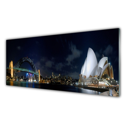 Paveikslas ant akrilinio stiklo Sidnėjaus tilto architektūra