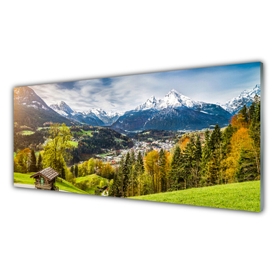 Paveikslas ant akrilinio stiklo Alpių peizažas