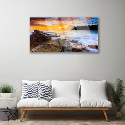 Akriliniai paveikslas Akmenų jūros peizažas