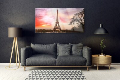 Akrilo stiklo paveikslas Eifelio bokšto architektūra