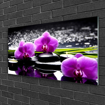 Akriliniai paveikslas Gėlių orchidėjų augalas