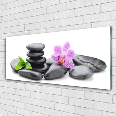 Akriliniai paveikslas Gėlių Zen akmenys