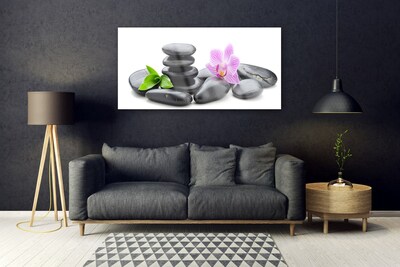 Akriliniai paveikslas Gėlių Zen akmenys