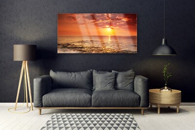 Akriliniai paveikslas Jūros saulės peizažas