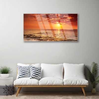 Akriliniai paveikslas Jūros saulės peizažas
