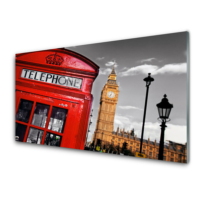 Akriliniai paveikslas Londono telefono kabina