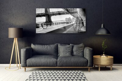 Akriliniai paveikslas Tilto dviračių architektūra