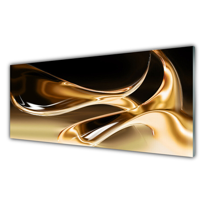 Akrilo stiklo paveikslas Auksinis abstrakčiojo meno menas