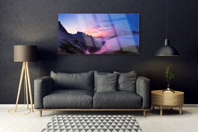 Akriliniai paveikslas Rūko kalno saulėtekis
