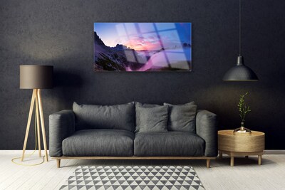 Akriliniai paveikslas Rūko kalno saulėtekis