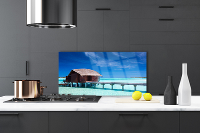 Virtuvės plokštė Jūros paplūdimio namo architektūra