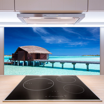 Virtuvės plokštė Jūros paplūdimio namo architektūra