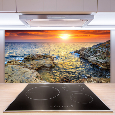 Virtuvės plokštė Jūros saulės peizažas