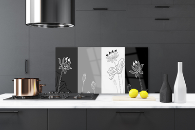 Virtuvės sienos plokštė Abstrakti grafika