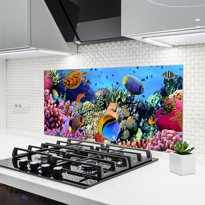 Virtuvės sieninės plokštė Koralinio rifo gamta