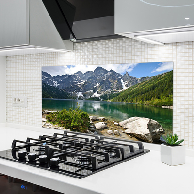 Virtuvės sieninės plokštė Ežero kalnų peizažas