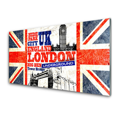 Virtuvės sieninės plokštė Londono vėliavos str