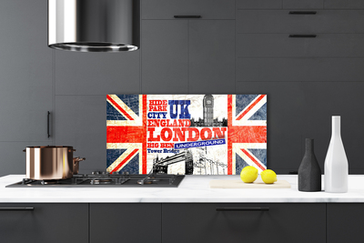 Virtuvės sieninės plokštė Londono vėliavos str