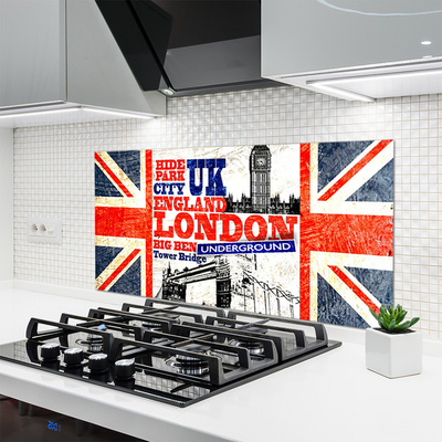 Virtuvės sieninės plokštė Londono vėliavos str